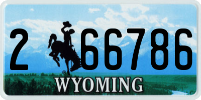 WY license plate 266786