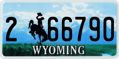 WY license plate 266790