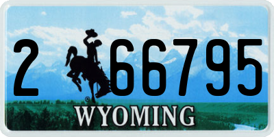 WY license plate 266795
