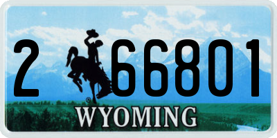 WY license plate 266801