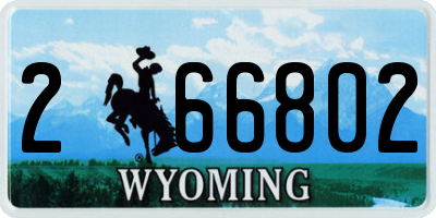 WY license plate 266802