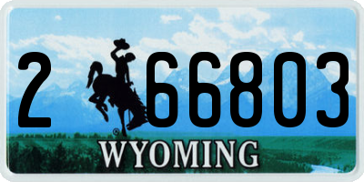WY license plate 266803
