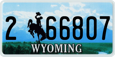 WY license plate 266807