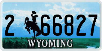 WY license plate 266827