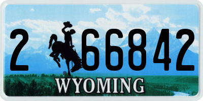 WY license plate 266842