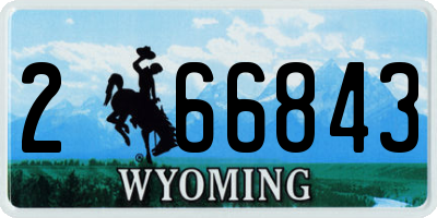 WY license plate 266843