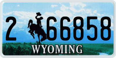 WY license plate 266858