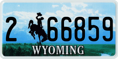 WY license plate 266859