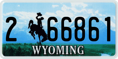 WY license plate 266861