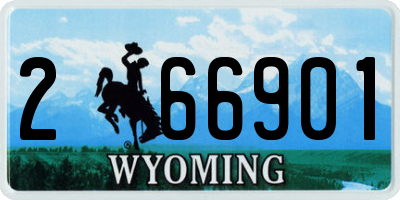 WY license plate 266901