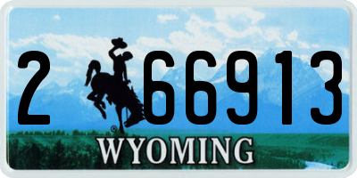 WY license plate 266913