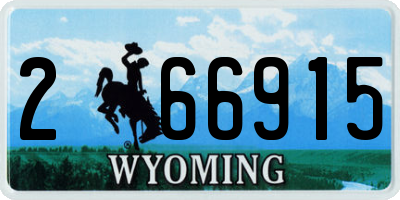 WY license plate 266915