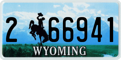 WY license plate 266941