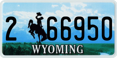 WY license plate 266950