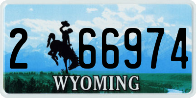 WY license plate 266974