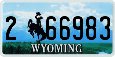 WY license plate 266983