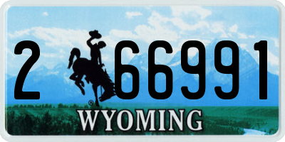 WY license plate 266991
