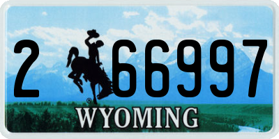 WY license plate 266997