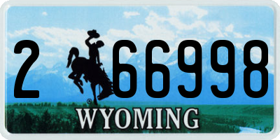 WY license plate 266998