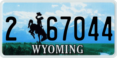 WY license plate 267044