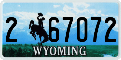 WY license plate 267072