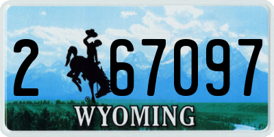 WY license plate 267097