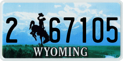 WY license plate 267105