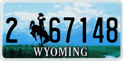 WY license plate 267148