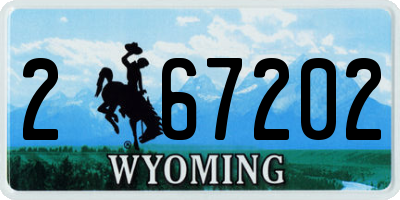 WY license plate 267202