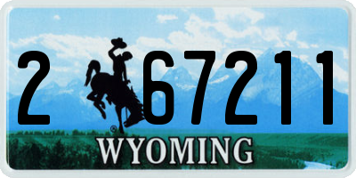 WY license plate 267211