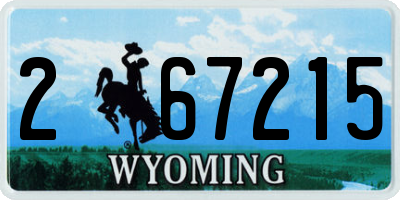 WY license plate 267215