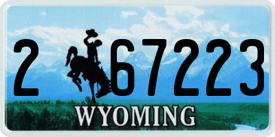 WY license plate 267223
