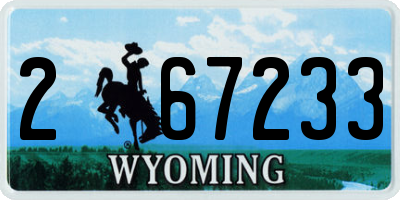 WY license plate 267233