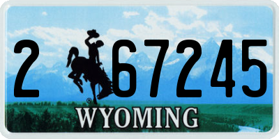 WY license plate 267245