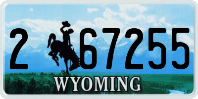 WY license plate 267255