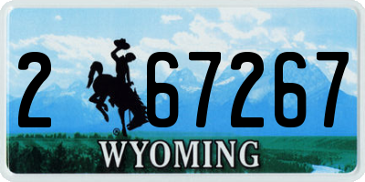 WY license plate 267267