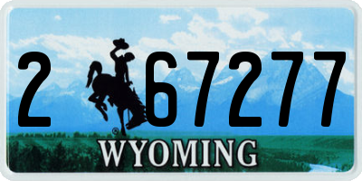 WY license plate 267277