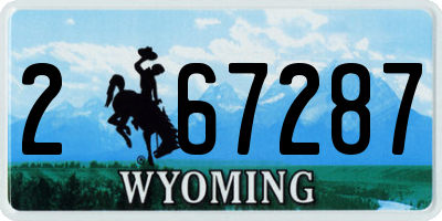 WY license plate 267287