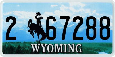 WY license plate 267288