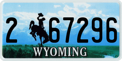 WY license plate 267296