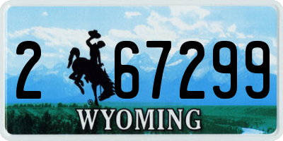 WY license plate 267299