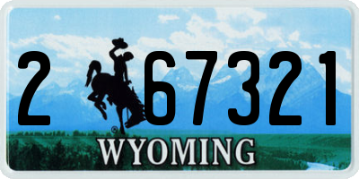 WY license plate 267321