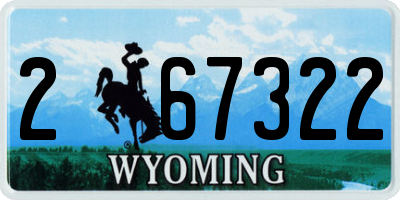 WY license plate 267322