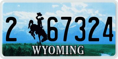 WY license plate 267324