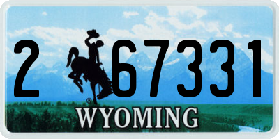WY license plate 267331