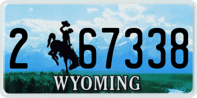 WY license plate 267338