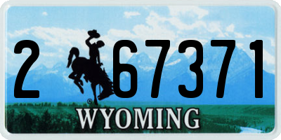 WY license plate 267371