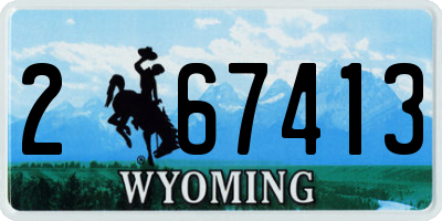 WY license plate 267413