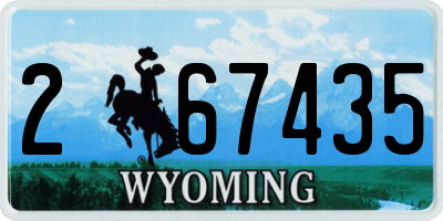 WY license plate 267435