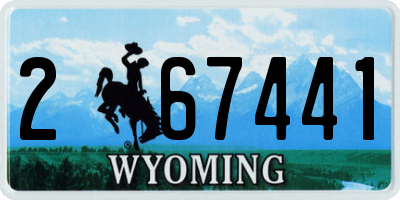 WY license plate 267441